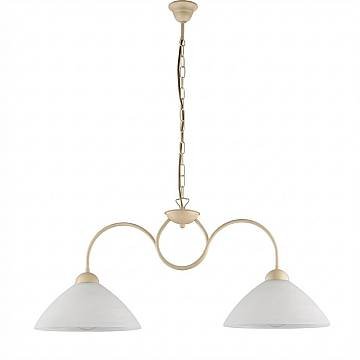 Lampadario Rustico Anemone 2 Luci Avorio e Bianco LuceArt Classic