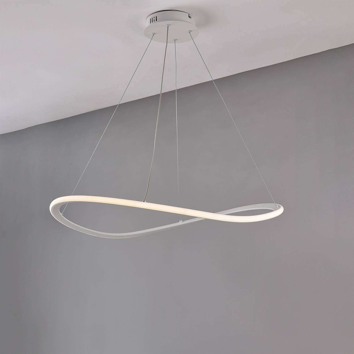 Sospensione Moderna Darwin Plastica Bianca Led 40W Dimmerabile 3000-4000-6000K LA186-LX-SP-BI