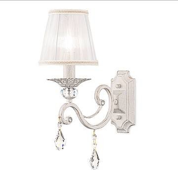 Maytoni applique shabby chic Grace 1 luce E14 bianco metallo diffusore bianco Maytoni applique shabby chic Grace 1 luce E14 bianco metallo diffusore bianco
