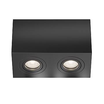 Maytoni Lampada da soffitto Atom 2 luci GU10 nero metallo