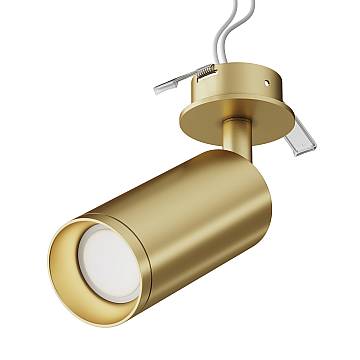 Maytoni Lampada da soffitto Focus 1 luce GU10 oro metallo Maytoni Lampada da soffitto Focus 1 luce GU10 oro metallo