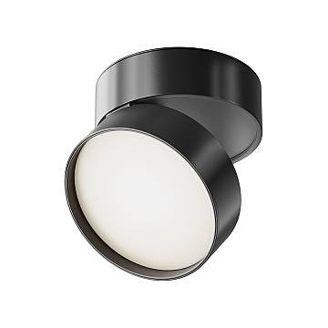 Maytoni Lampada da soffitto moderna Onda 1 luce LED integrato nero alluminio Maytoni Lampada da soffitto moderna Onda 1 luce LED integrato nero alluminio
