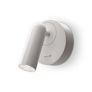 Maytoni Applique moderna Mirax 1 luce LED integrato bianco metallo Maytoni Applique moderna Mirax 1 luce LED integrato bianco metallo