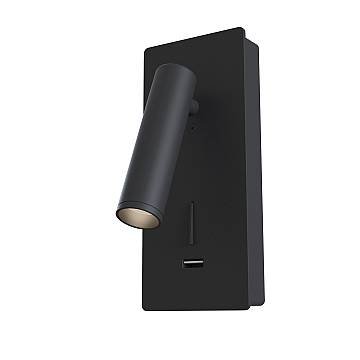 Maytoni applique moderna Mirax 1 luce LED integrato nero metallo