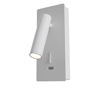 Maytoni applique moderna Mirax 1 luce LED integrato bianco metallo