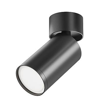 Maytoni Lampada da soffitto moderna FOCUS S 1 luce GU10 nero metallo