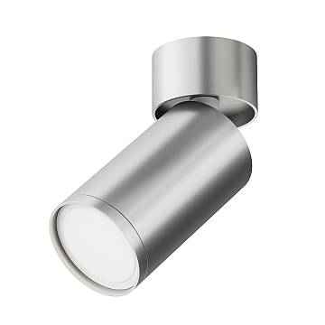 Maytoni Lampada Da Soffitto FOCUS S 1 Luce GU10 Argento Metallo