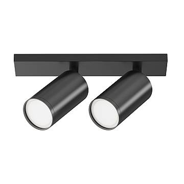 Maytoni Lampada da soffitto moderna FOCUS S 2 luci GU10 nero metallo