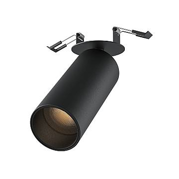 Maytoni Lampada da Incasso FOCUS LED 1 luce LED integrato nero alluminio Maytoni Lampada da Incasso FOCUS LED 1 luce LED integrato nero alluminio