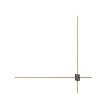 Maytoni Applique moderna Pars 1 luce LED integrato nero alluminio