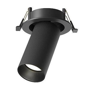 Maytoni Lampada da Incasso Artisan 1 luce GU10 nero alluminio Maytoni Lampada da Incasso Artisan 1 luce GU10 nero alluminio