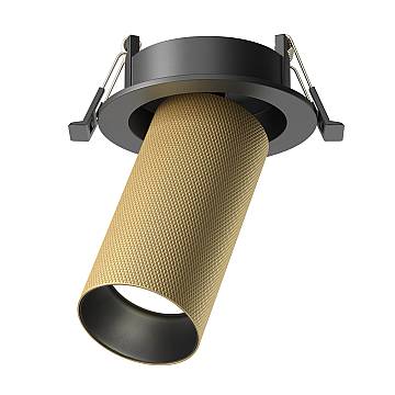 Maytoni Lampada da incasso Artisan 1 luce GU10 nero alluminio Maytoni Lampada da incasso Artisan 1 luce GU10 nero alluminio