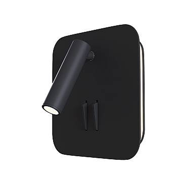 Maytoni applique moderna Ios 176 1 luce LED integrato nero alluminio