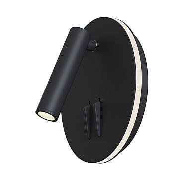 Maytoni applique moderna Ios 176 1 luce LED integrato nero alluminio