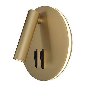 Maytoni applique moderna Ios 176 1 luce LED integrato oro alluminio