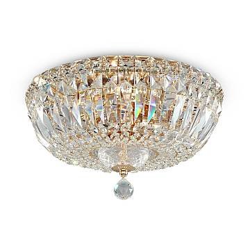Maytoni Plafoniera contemporanea Basfor 3 luci E14 oro metallo cristalli