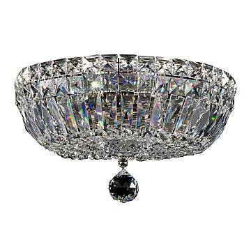 Maytoni Plafoniera contemporanea Basfor 3 luci E14 nichel metallo diffusore cotone
