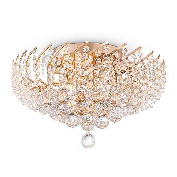 Maytoni Plafoniera contemporanea Karolina 6 luci E14 oro metallo cristallo