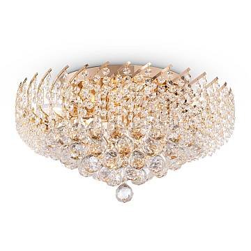 Maytoni Plafoniera contemporanea Karolina 9 luci E14 oro metallo cristallo