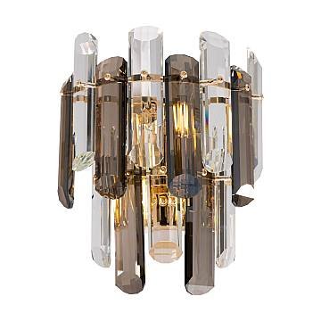 Maytoni applique contemporanea Flare 2 luci E14 oro metallo cristallo