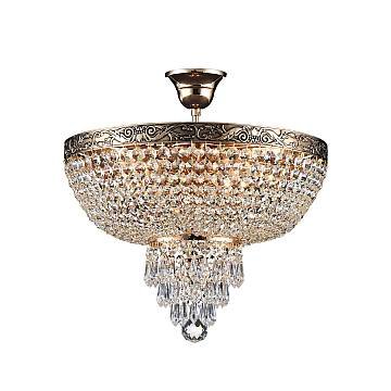 Maytoni Plafoniera contemporanea Palace 5 luci E27 oro antico metallo cristallo