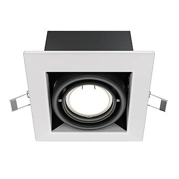 Maytoni Lampada da incasso Metal Modern 1 luce GU10 bianco metallo Maytoni Lampada da incasso Metal Modern 1 luce GU10 bianco metallo