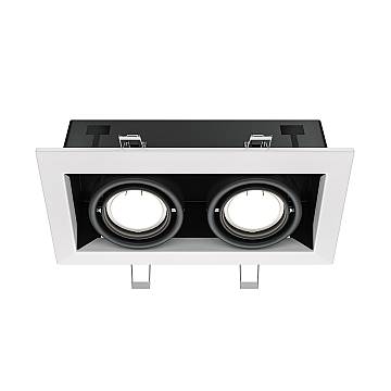 Maytoni Lampada da Incasso Metal Modern 2 luci GU10 bianco metallo Maytoni Lampada da Incasso Metal Modern 2 luci GU10 bianco metallo