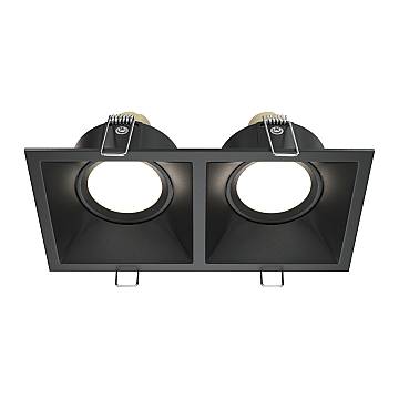 Maytoni Lampada da Incasso Dot 2 luci GU10 nero alluminio Maytoni Lampada da Incasso Dot 2 luci GU10 nero alluminio
