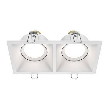 Maytoni Lampada da Incasso Dot 2 luci GU10 bianco alluminio Maytoni Lampada da Incasso Dot 2 luci GU10 bianco alluminio