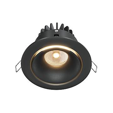 Maytoni Lampada da Incasso Yin 1 luce LED integrato nero metallo Maytoni Lampada da Incasso Yin 1 luce LED integrato nero metallo