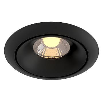 Maytoni Lampada da incasso moderna Yin 1 luce LED integrato nero metallo Maytoni Lampada da incasso moderna Yin 1 luce LED integrato nero metallo