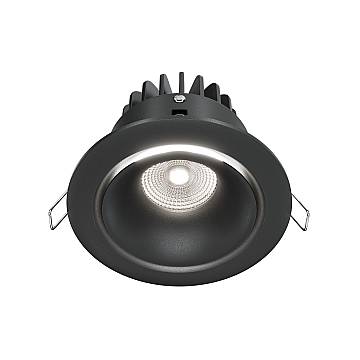 Maytoni Lampada da incasso Yin 1 luce LED integrato nero metallo Maytoni Lampada da incasso Yin 1 luce LED integrato nero metallo