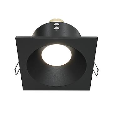 Maytoni Lampada da incasso Zoom 1 luce GU10 nero alluminio Maytoni Lampada da incasso Zoom 1 luce GU10 nero alluminio