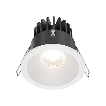 Maytoni Lampada da incasso Zoom 1 luce GU10 bianco alluminio Maytoni Lampada da incasso Zoom 1 luce GU10 bianco alluminio