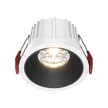 Maytoni lampada da incasso moderna Alfa LED 1 luce LED integrato bianco metallo
