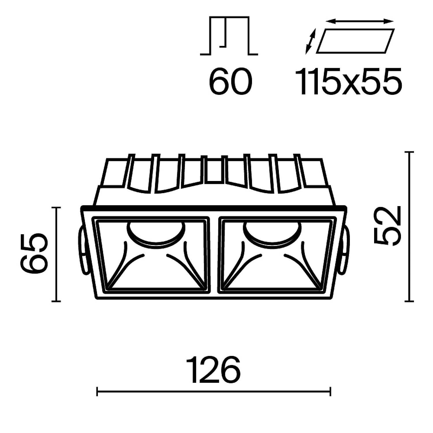 Una Lampada Da Incasso Dl043-02-10W4K-Sq-Wb DL043-02-10W4K-SQ-WB