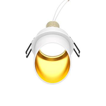 Maytoni Lampada da incasso moderna Lipari 1 luce GU10 bianco metallo Maytoni Lampada da incasso moderna Lipari 1 luce GU10 bianco metallo