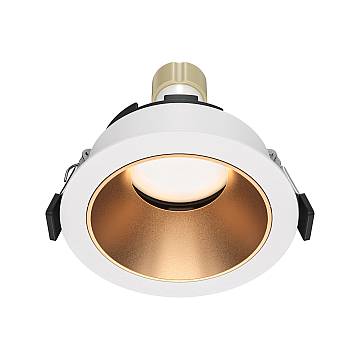 Maytoni Lampada da incasso Share 1 luce GU10 bianco oro metallo