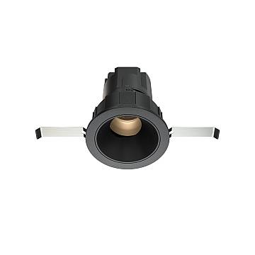 Maytoni Lampada da Incasso Wise 1 luce LED integrato nero alluminio