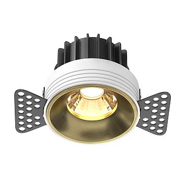 Maytoni Lampada da Incasso Round 1 luce LED integrato ottone alluminio Maytoni Lampada da Incasso Round 1 luce LED integrato ottone alluminio