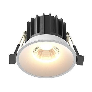 Maytoni lampada da incasso Round 1 luce LED integrato bianco alluminio