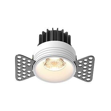 Maytoni Lampada da Incasso Round 1 luce LED integrato bianco alluminio Maytoni Lampada da Incasso Round 1 luce LED integrato bianco alluminio