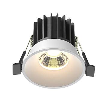 Maytoni lampada da incasso Round 1 luce LED integrato bianco alluminio Maytoni lampada da incasso Round 1 luce LED integrato bianco alluminio