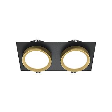 Maytoni lampada da incasso Hoop 2 luci GX53 nero alluminio Maytoni lampada da incasso Hoop 2 luci GX53 nero alluminio