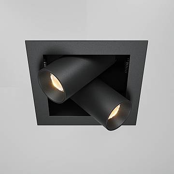 Maytoni Lampada da incasso Magnum 1 luce LED integrato nero alluminio Maytoni Lampada da incasso Magnum 1 luce LED integrato nero alluminio
