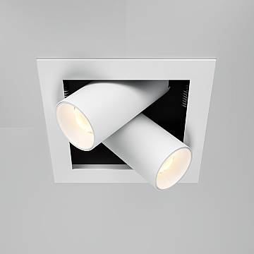 Maytoni Lampada da Incasso Magnum 1 luce LED integrato bianco alluminio Maytoni Lampada da Incasso Magnum 1 luce LED integrato bianco alluminio