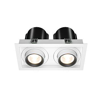 Maytoni lampada da incasso Hidden 1 luce LED integrato bianco alluminio Maytoni lampada da incasso Hidden 1 luce LED integrato bianco alluminio