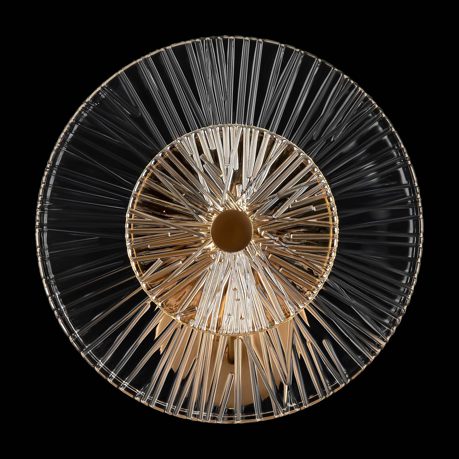 Applique Contemporanea Aster 1 Luce Diffusore Vetro Rosone Oro Metallo MOD007WL-01G
