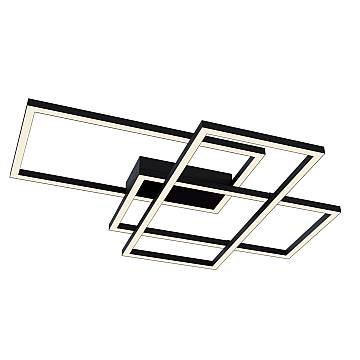Maytoni Lampadario moderno Line 3 luci LED integrato nero metallo acrilico