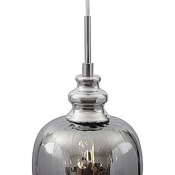Lampadario A Sospensione Moderno Blues Metallo Argento Vetro 1 Luce E14 40W